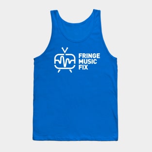 FRINGE MUSIC FIX Retro Logo T-Shirt (White Variant) Tank Top